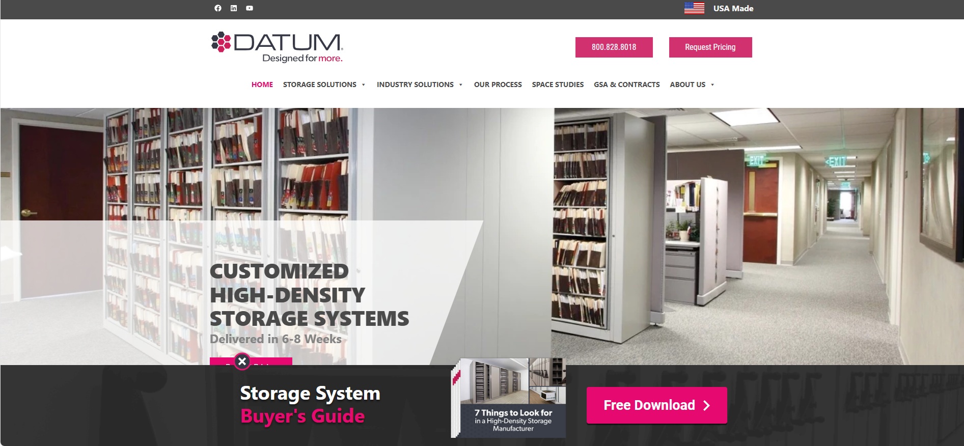 Request Pricing - Datum High Density Storage Systems